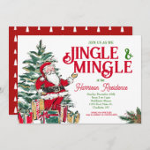 Jingle et Mingle Invitation de la fête de Noël (Devant / Derrière)