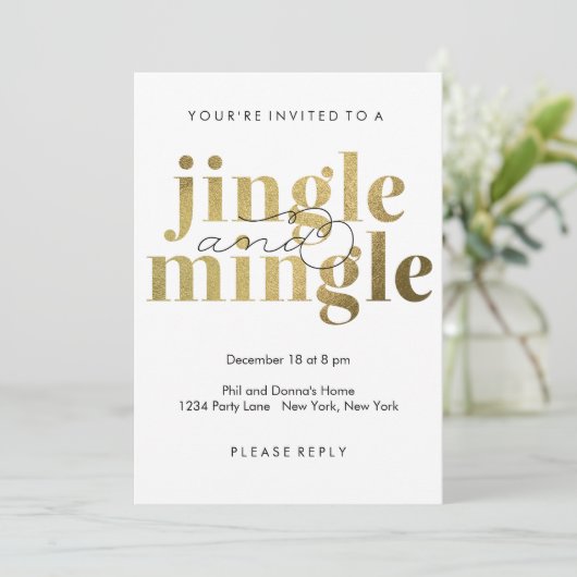 Jingle et Mingle | Invitations Fêtes (Debout devant)