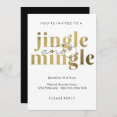 Jingle et Mingle | Invitations Fêtes (Devant / Derrière)