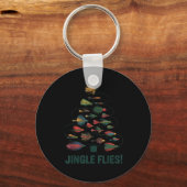 Jingle Flies Funny Fly Fishing Lure Christmas Paja Sleutelhanger (Voorkant)