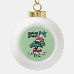Jingle Hay Bales Keramische Bal Ornament