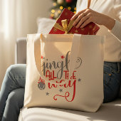 Jingle helemaal kerstbellen grote tote bag