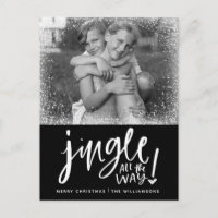 Jingle helemaal onderweg | Moderne kerstkaart