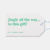 Jingle helemaal tot Kerstmis Cadeaulabel (Voorkant (Horizontaal))