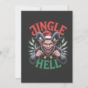 Jingle Hell Christmas Krampus Evil Xmas Kaart