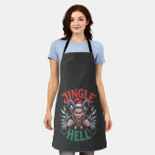 Jingle Hell Christmas Krampus Evil Xmas Schort (Gedragen)