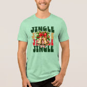 Jingle Jingle  Gold Bells & Holly T-Shirt (Voorkant)
