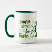 Jingle Jingle Green Holiday Graphics Mug (Gauche)