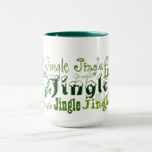 Jingle Jingle Green Holiday Graphics Mug (Centre)
