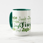 Jingle Jingle Green Holiday Graphics Mug (Devant gauche)