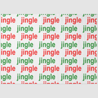 Jingle Jingle Red Green White Kerstmis Tissuepapier