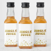 Jingle Juice | Fun Christmas White & Gold Mini Likeurfles Etiket (Flessen)