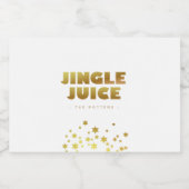 Jingle Juice | Fun Christmas White & Gold Mini Likeurfles Etiket (Enkel label)