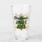 Jingle Juice Funny Persoonlijke kerstbier Glas (Achterkant)