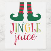 Jingle Juice Kerstmis Wijn Flesje Label Wijn Etiket (Enkel label)