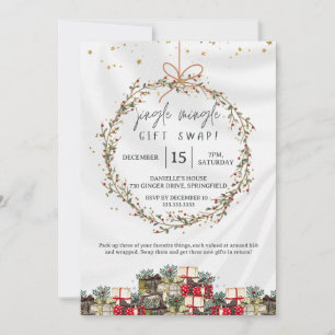 Jingle Mingle Cadeau Uitwisseling Kerstfeest Kaart