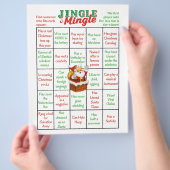 Jingle & Mingle Christmas Human Bingo Game Sheets Flyer (Hand)