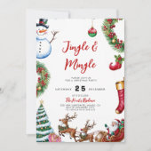 Jingle & Mingle Christmas Sweater Party Invitation (Devant)
