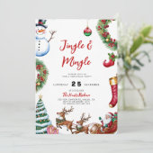Jingle & Mingle Christmas Sweater Party Invitation (Debout devant)