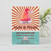 Jingle & Mingle Cool leuke retro kerstmuts Kaart (Staand voorkant)