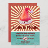 Jingle & Mingle Cool leuke retro kerstmuts Kaart (Voorkant / Achterkant)