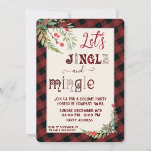 Jingle & mingle-feestfeestdag, uitnodiging voor be