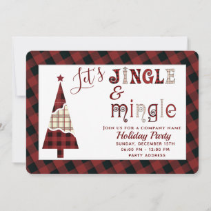 Jingle & mingle-feestfeestdag, uitnodiging voor be