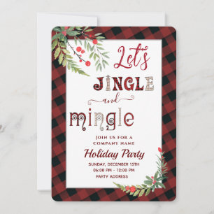 Jingle & mingle-feestfeestdag, uitnodiging voor be