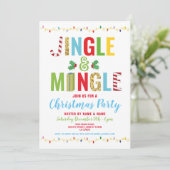 Jingle & Mingle Fête de Noël Invitation (Debout devant)