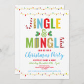 Jingle & Mingle Fête de Noël Invitation (Devant / Derrière)