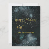 Jingle & Mingle Gold Calligraphy Holiday Party Kaart (Achterkant)