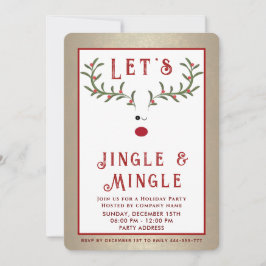 Jingle & Mingle Grappige Holly rendiervakantie Kaart