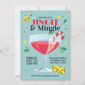 Jingle & Mingle Holiday Cocktail Party Invitation (Devant)
