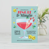 Jingle & Mingle Holiday Cocktail Party Invitation (Debout devant)