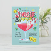 Jingle & Mingle Holiday Cocktail Party Invitation (Debout devant)