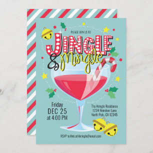 Jingle & Mingle Holiday Cocktail Party Invitation