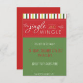 Jingle & Mingle ! Invitation à la fête de Noël (Devant / Derrière)