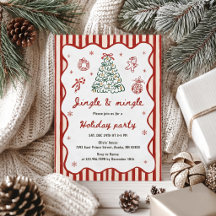Jingle & Mingle Kerstfeest Uitnodiging