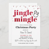 Jingle & Mingle-kerstfeestdag Kaart (Voorkant / Achterkant)