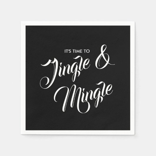 Jingle & Mingle Kerstfeestdag — Napkin Servet (Voorkant)
