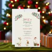 Jingle & Mingle Kerstmis Ganzen Party Uitnodiging