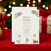 Jingle & Mingle Kerstmis Ganzen Party Uitnodiging