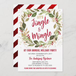 Jingle & Mingle Vakantiefeestje Kerstdiner Kaart