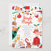 Jingle Mingle Vrolijk Kerstfeest Kaart (Voorkant)