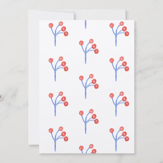 Jingle & Mingle waterverf Kerstfeest Kaart (Achterkant)