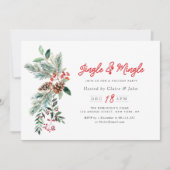 Jingle & Mingle winter gebladerte kerstfeest Kaart (Voorkant)