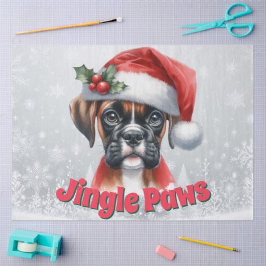 Jingle Paws en Boxer Dog Joy Tissuepapier (Craft)