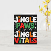 Jingle Paws Jingle Vitals Funny Vet Nurse Xmas Kaart (Gele Bloem)