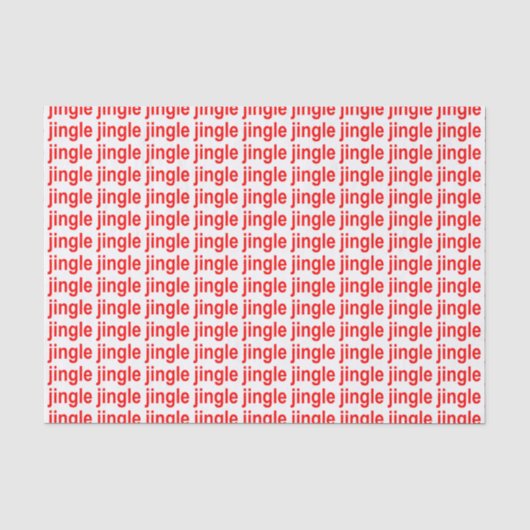Jingle Red Tissuepapier (Voorkant)