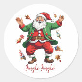 Jingle! Ronde Sticker (Voorkant)
